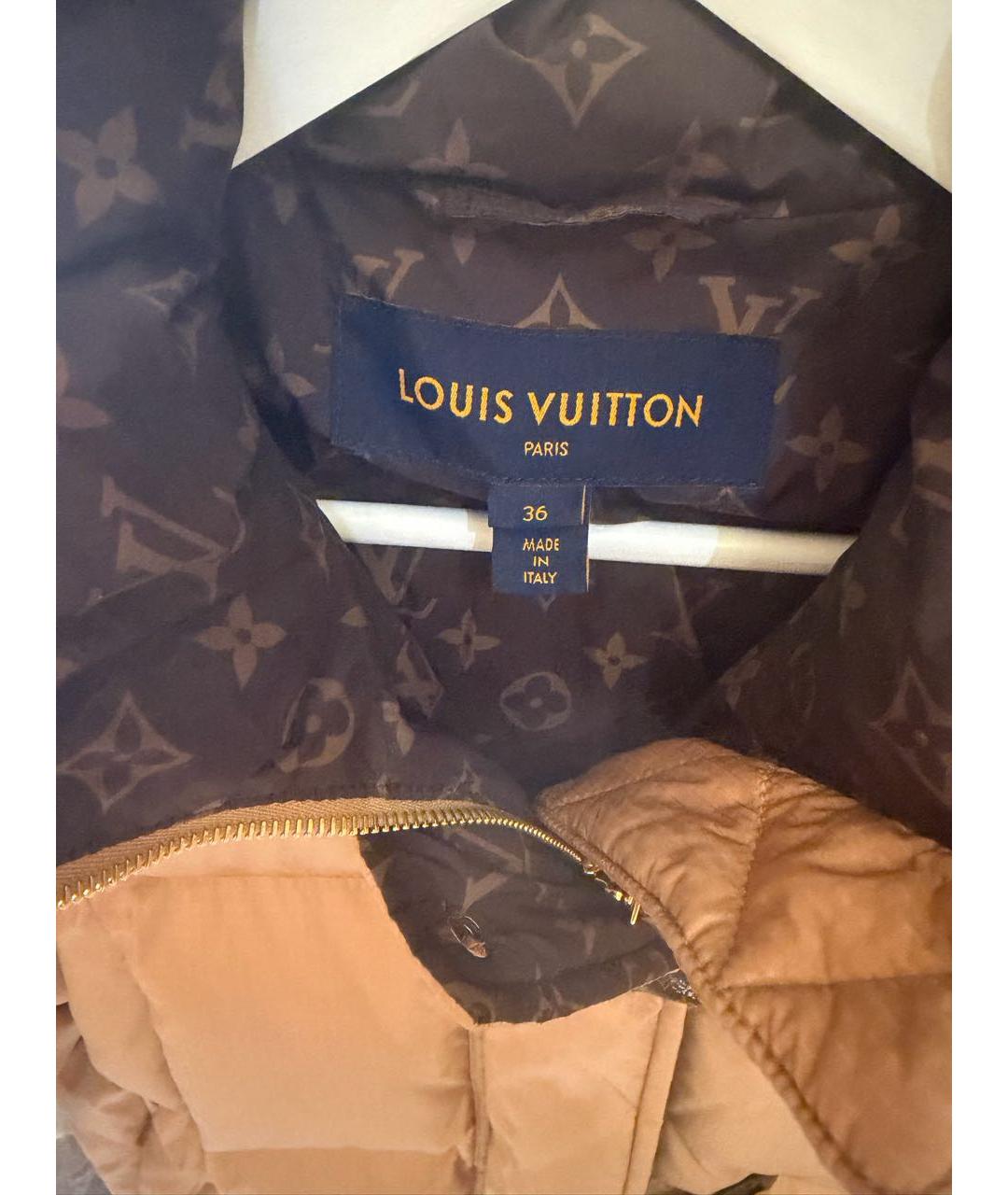 LOUIS VUITTON Золотая полиамидовая куртка, фото 3