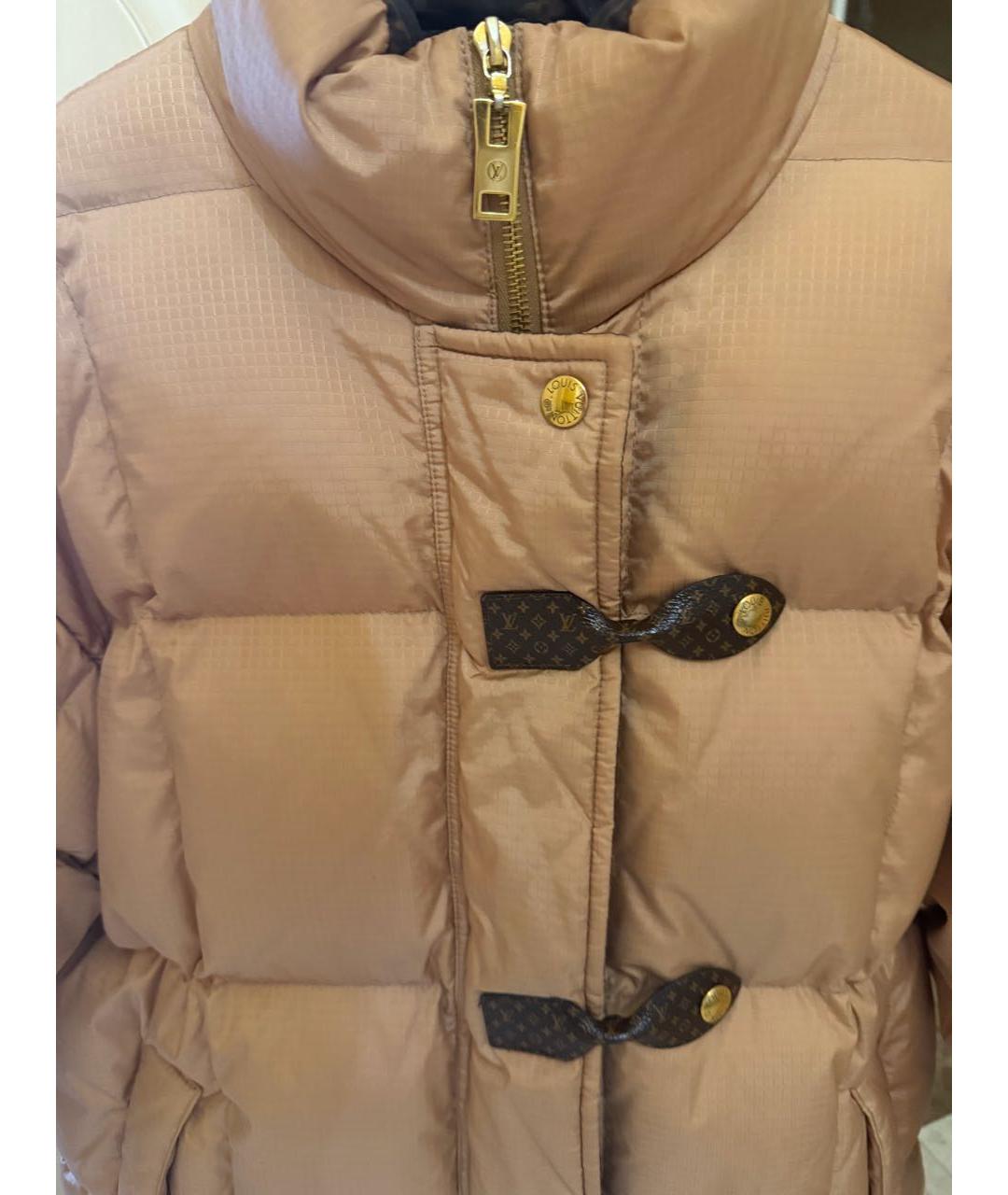 LOUIS VUITTON Золотая полиамидовая куртка, фото 4