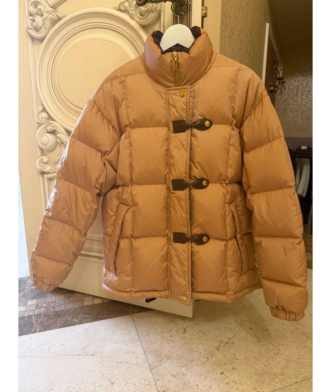 LOUIS VUITTON Золотая полиамидовая куртка, фото 6