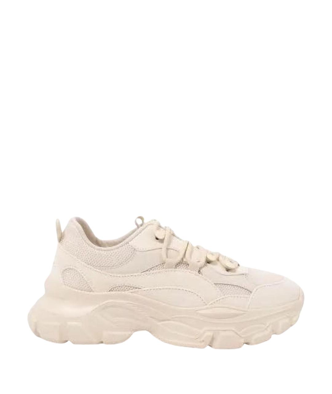 WEEKEND MAX MARA Бежевые кожаные кроссовки, фото 1