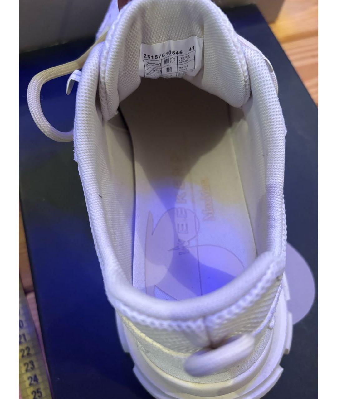 WEEKEND MAX MARA Бежевые кожаные кроссовки, фото 7