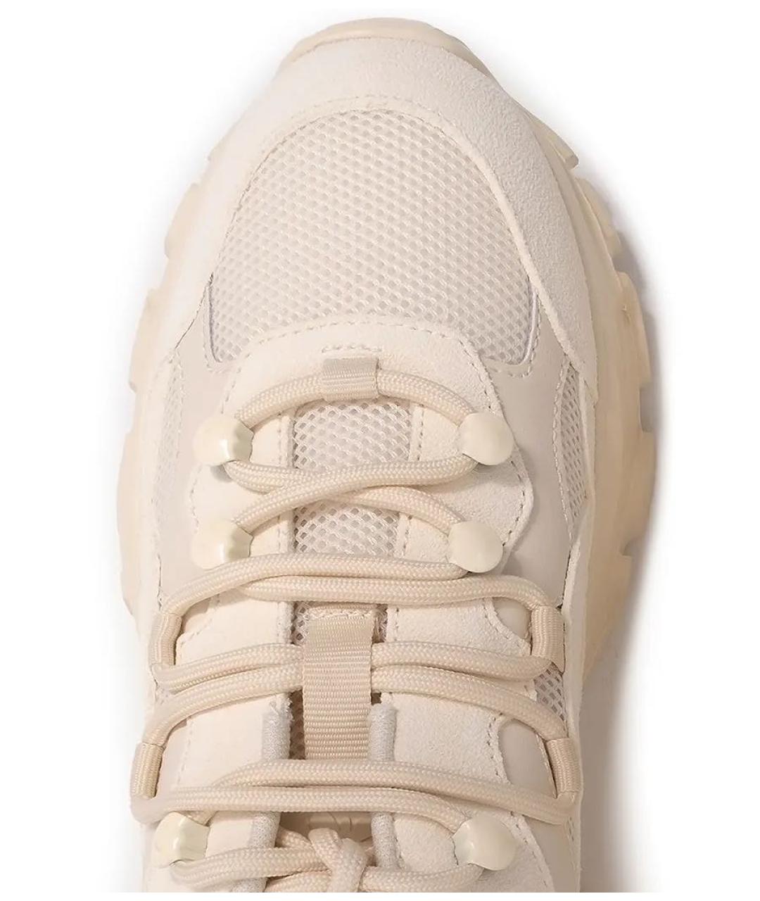 WEEKEND MAX MARA Бежевые кожаные кроссовки, фото 3