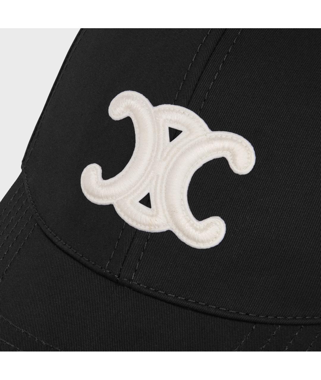 CELINE Черная хлопковая кепка, фото 5
