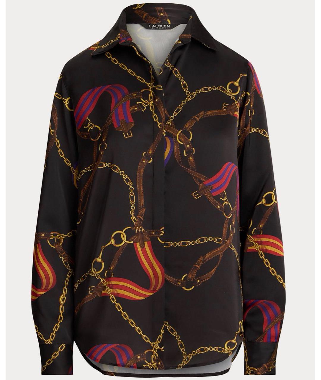 RALPH LAUREN Черная полиэстеровая блузы, фото 6