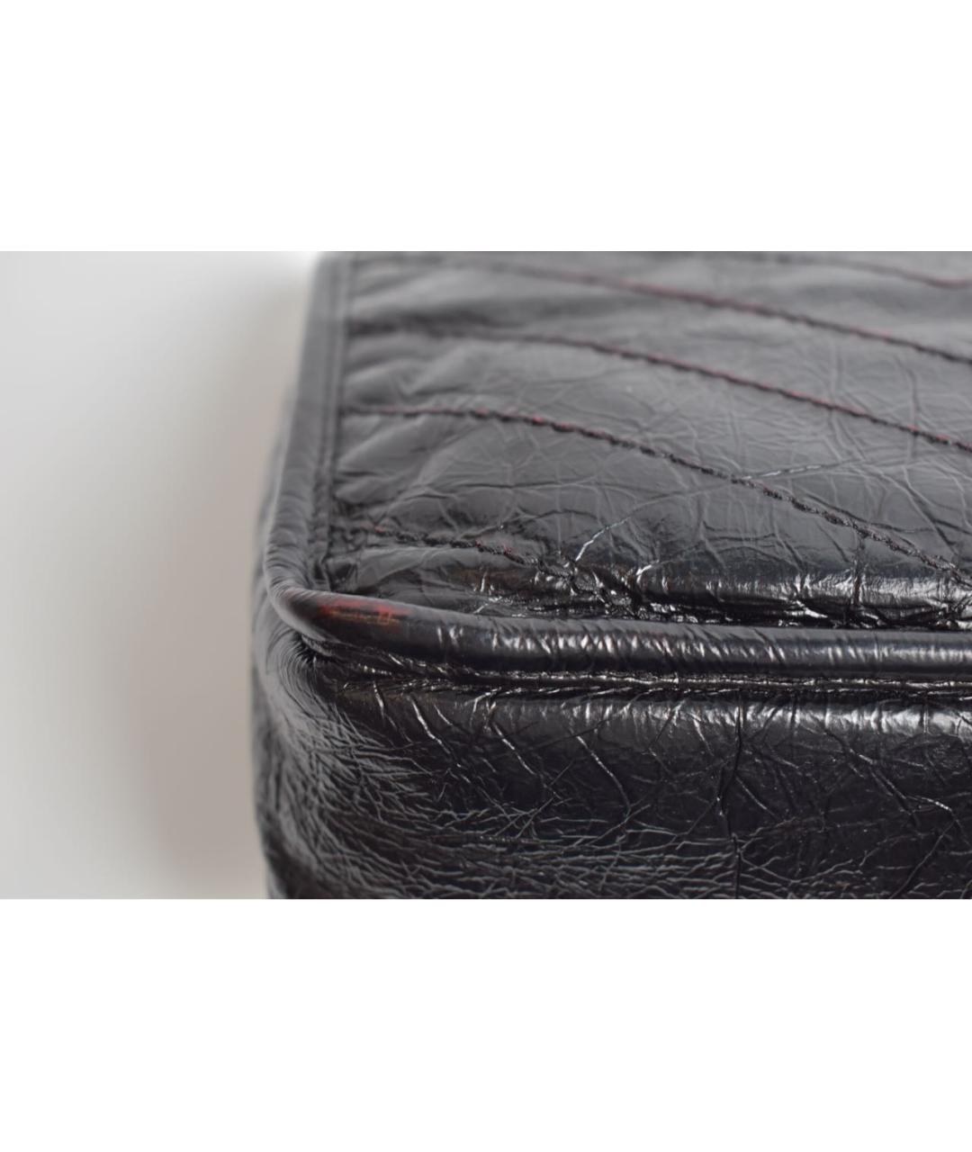 SAINT LAURENT Черная кожаная сумка через плечо, фото 8