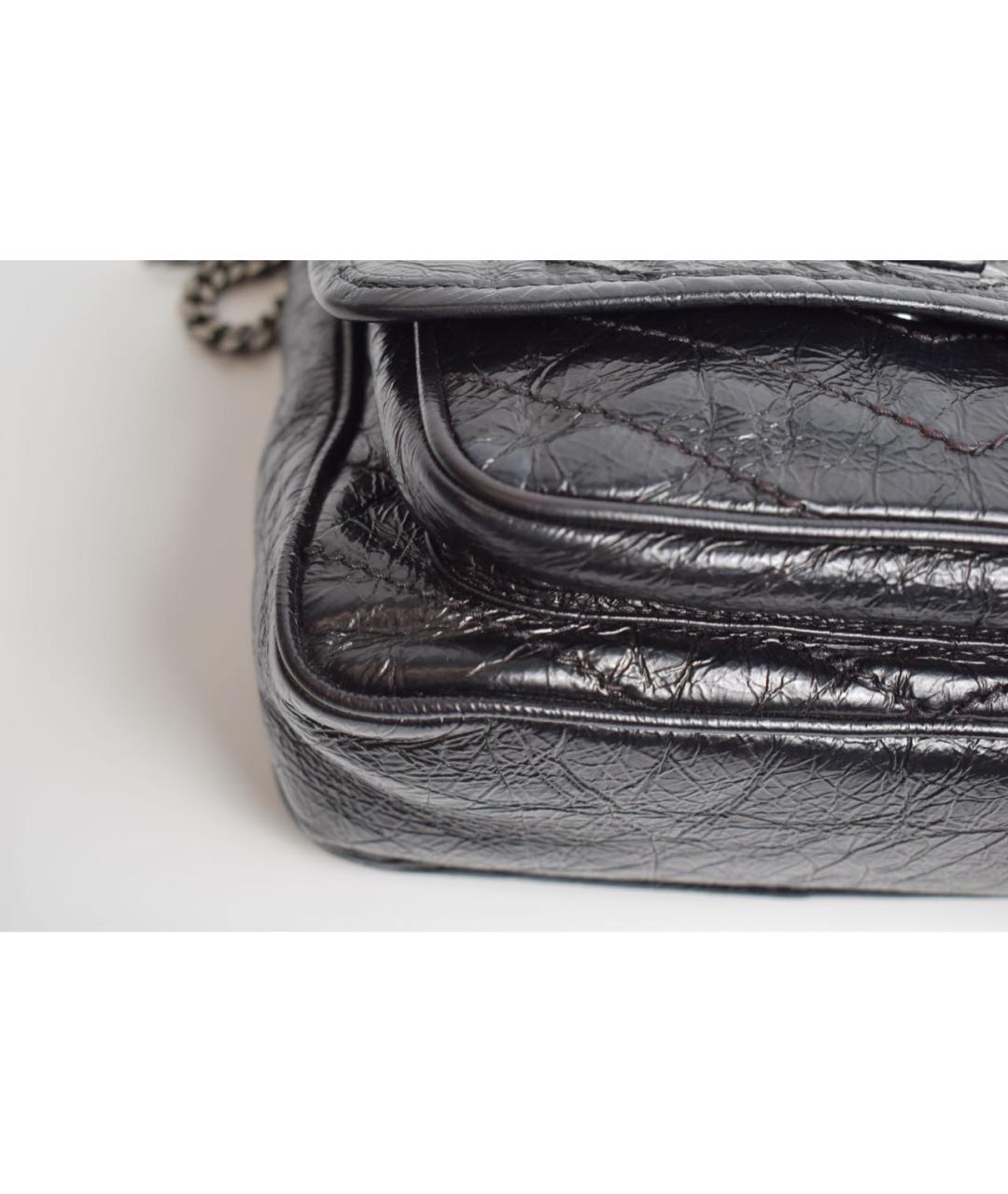 SAINT LAURENT Черная кожаная сумка через плечо, фото 6