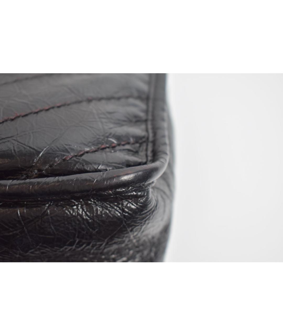 SAINT LAURENT Черная кожаная сумка через плечо, фото 9