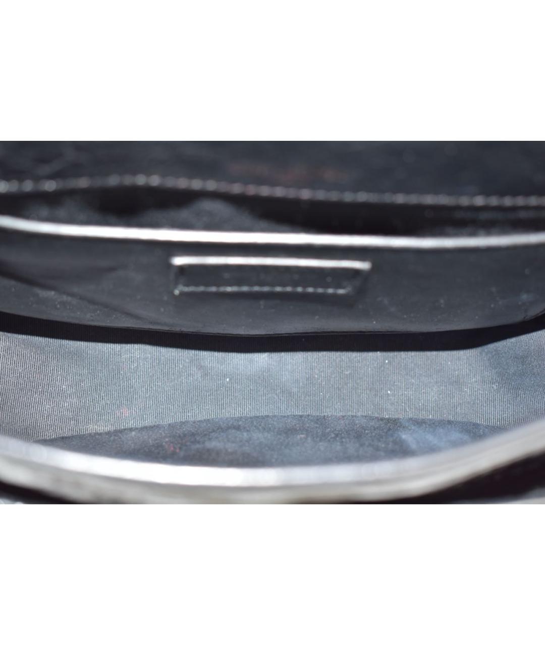 SAINT LAURENT Черная кожаная сумка через плечо, фото 5