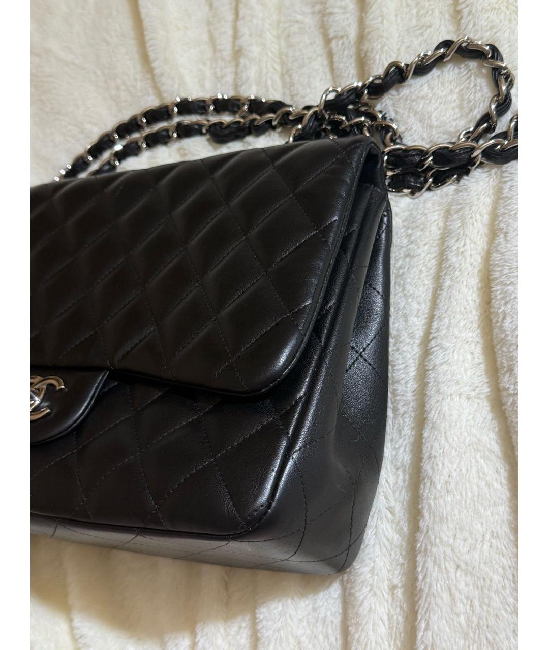CHANEL Черная кожаная сумка через плечо, фото 6