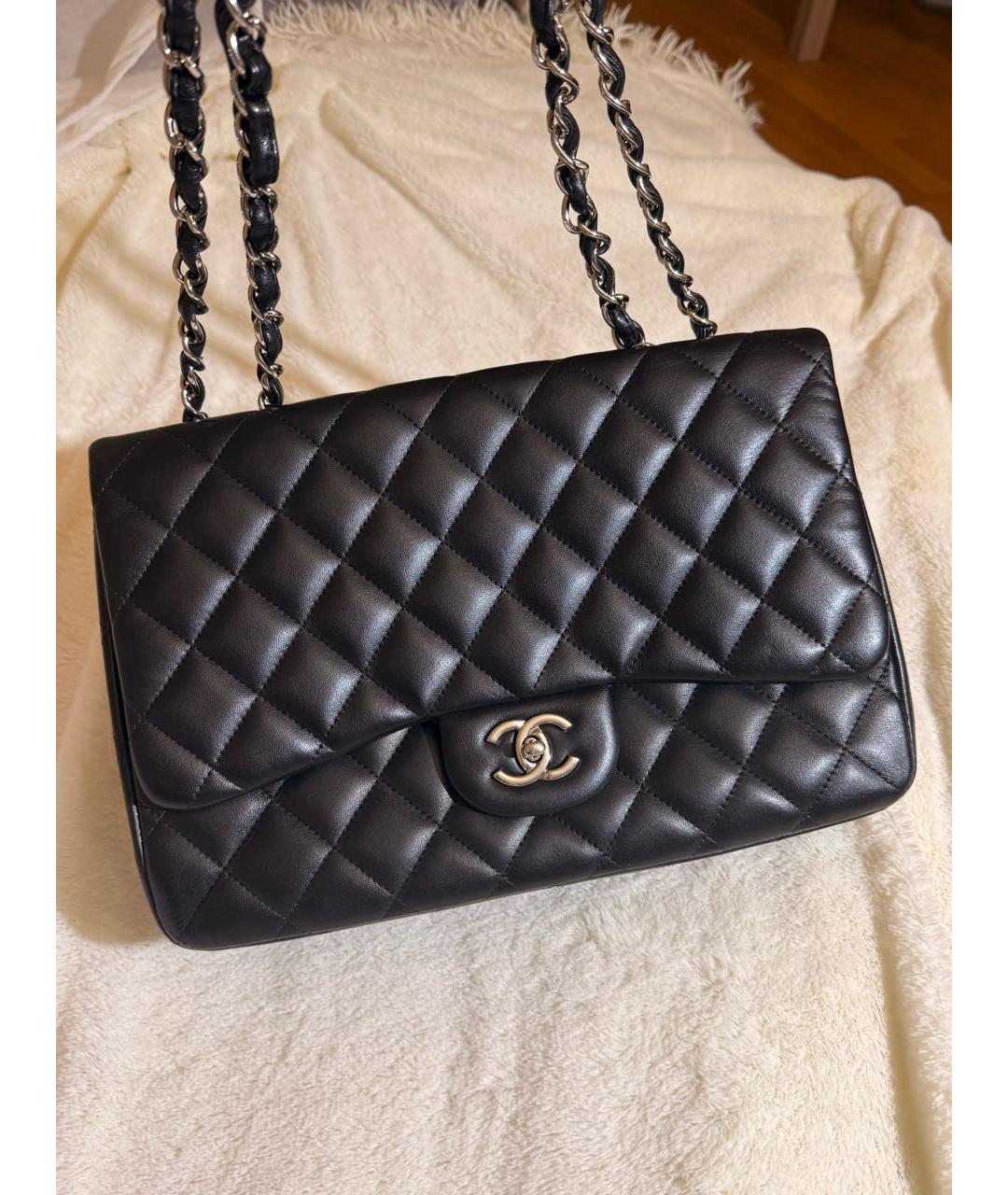 CHANEL Черная кожаная сумка через плечо, фото 2