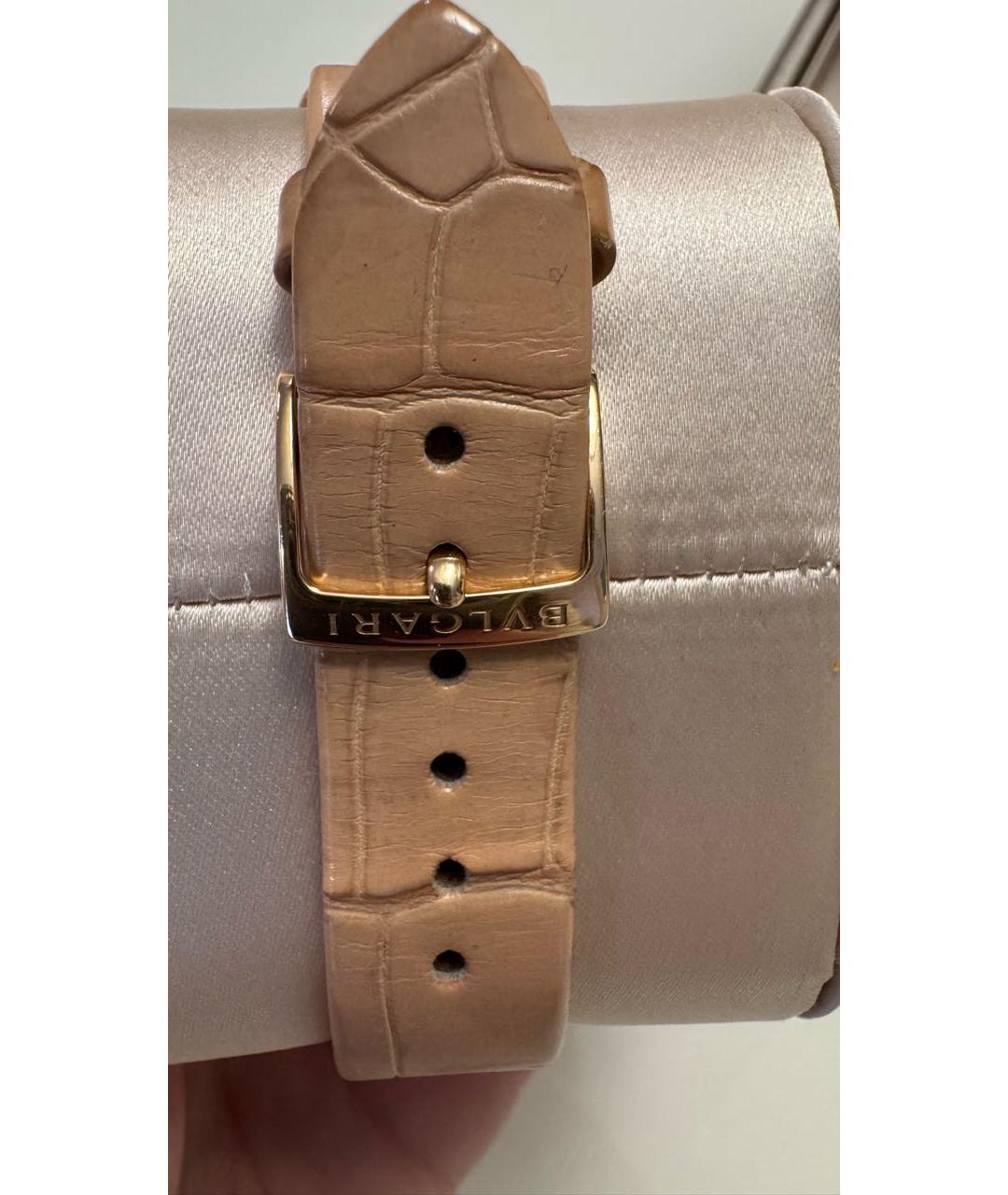 BVLGARI Бежевые часы из розового золота, фото 8