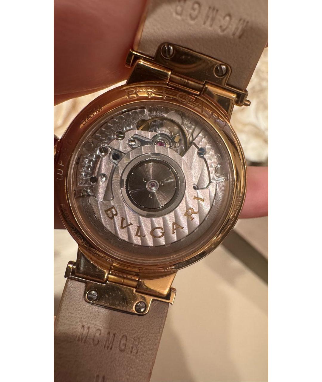 BVLGARI Бежевые часы из розового золота, фото 2