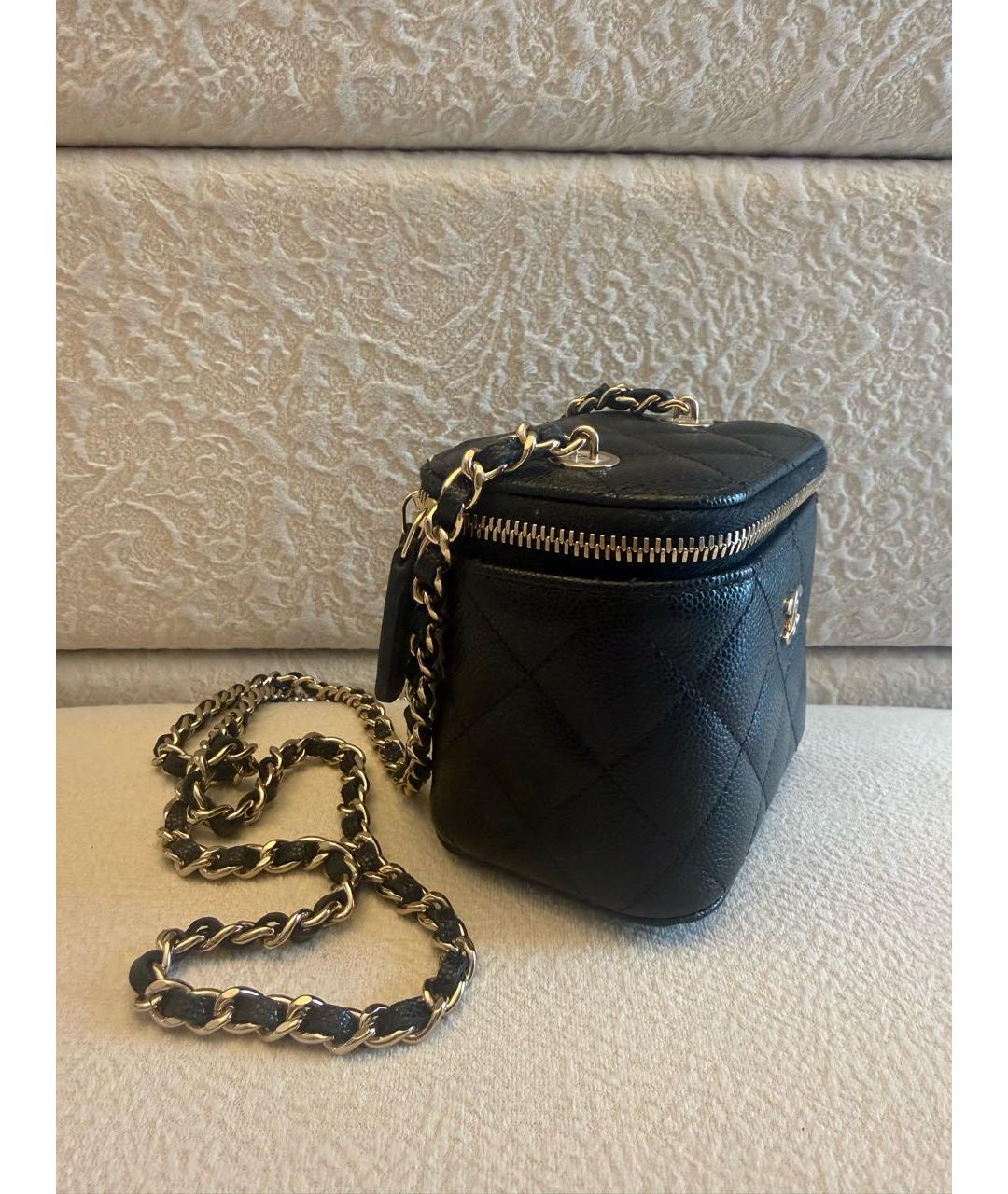 CHANEL Черная кожаная сумка через плечо, фото 2