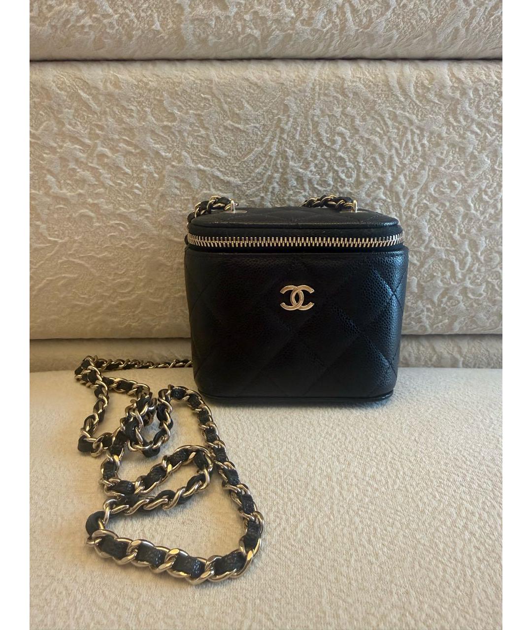 CHANEL Черная кожаная сумка через плечо, фото 5