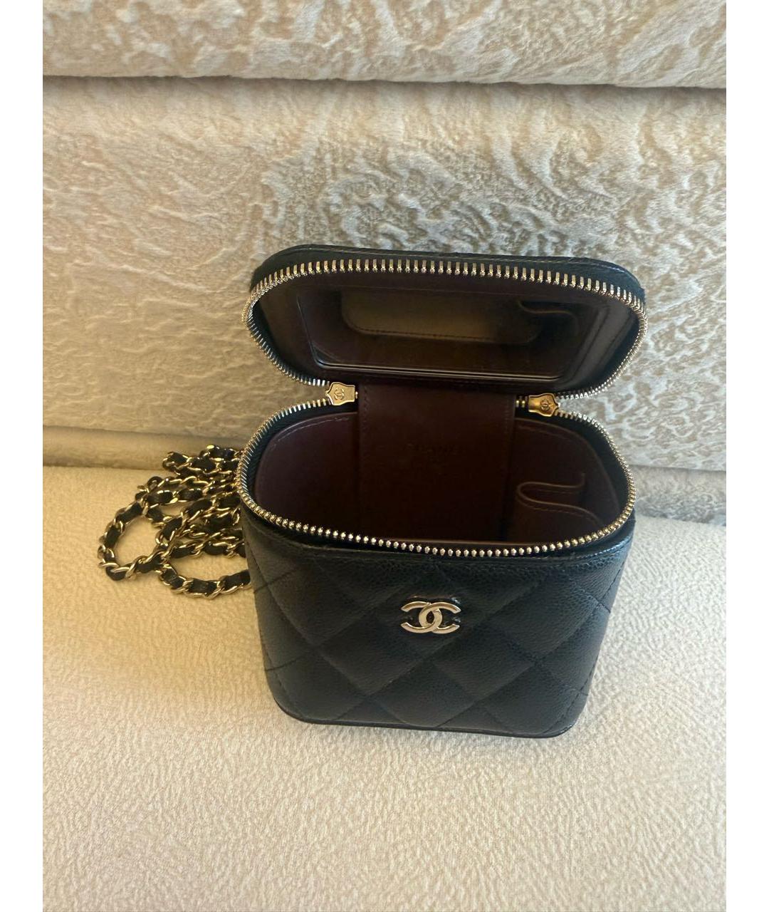 CHANEL Черная кожаная сумка через плечо, фото 4