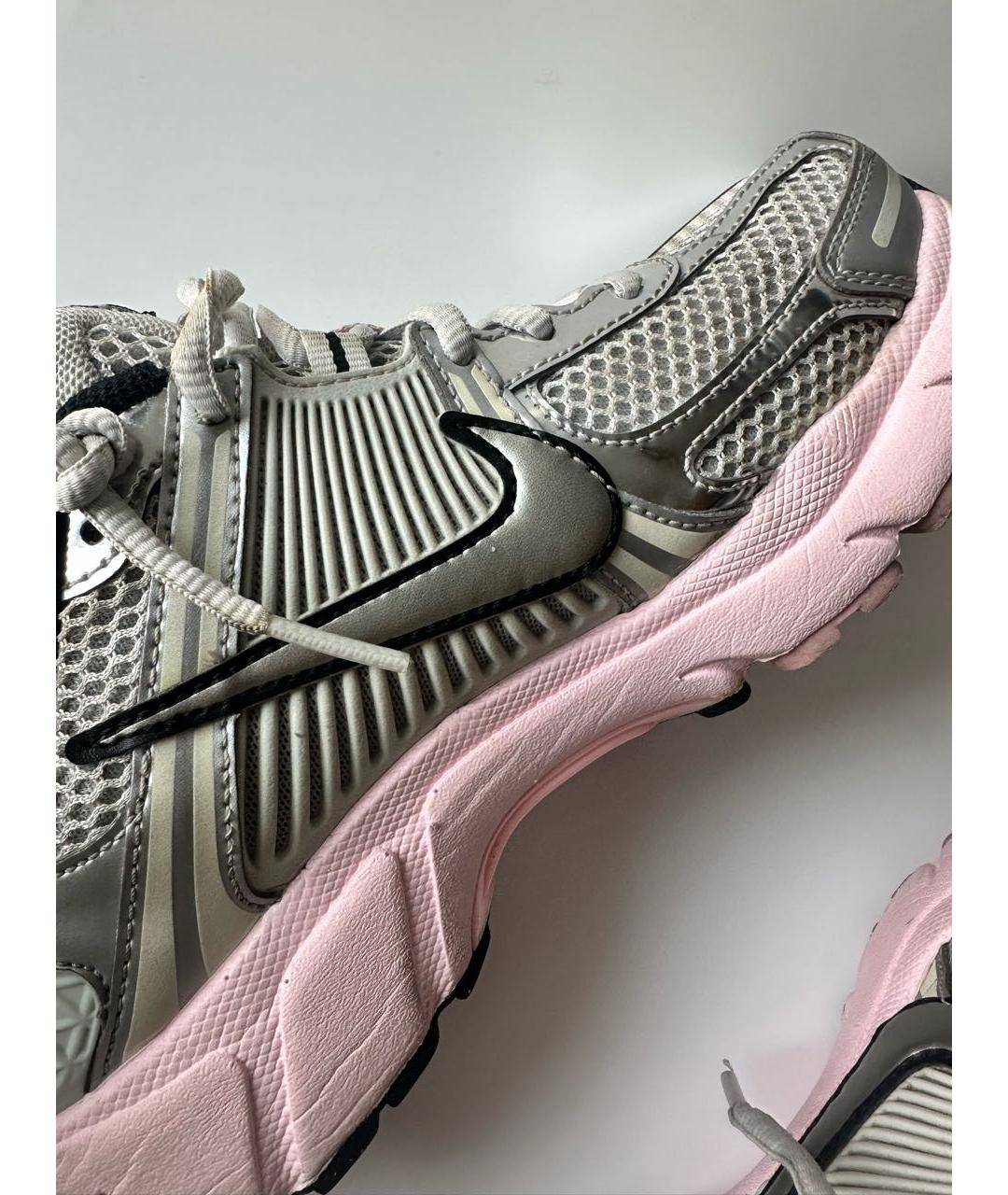 NIKE Серебряные текстильные кроссовки, фото 6
