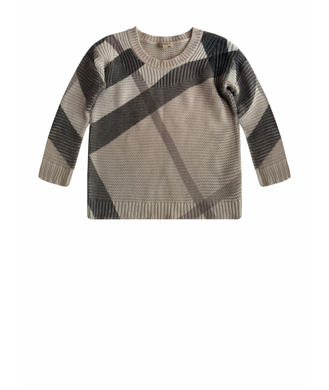 BURBERRY Бежевый хлопковый джемпер / свитер, фото 1