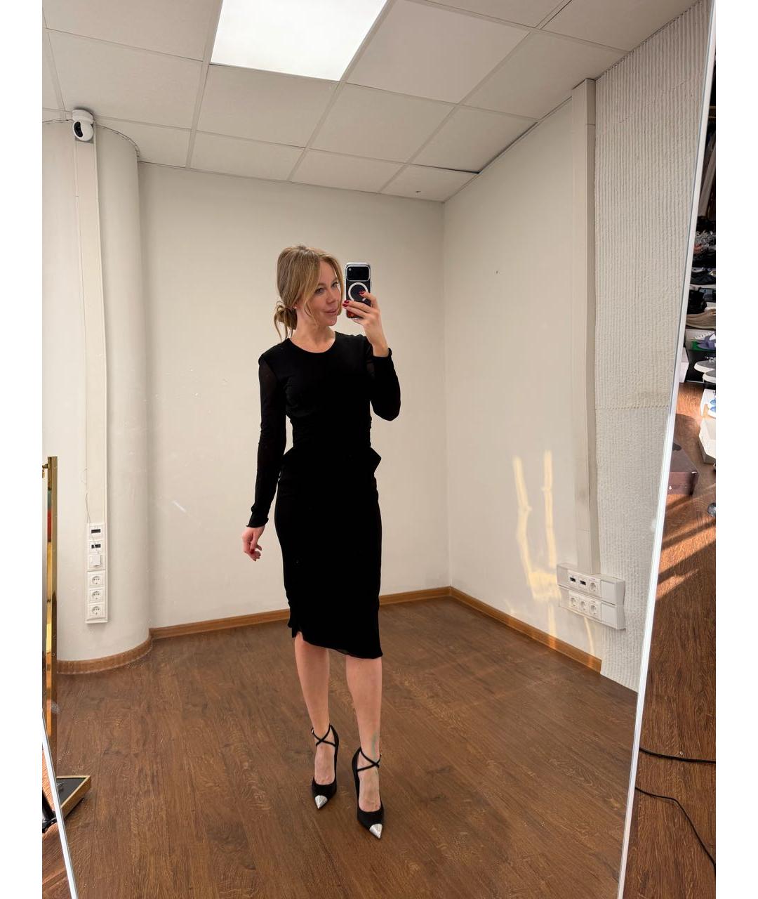 TOM FORD Черное вискозное коктейльное платье, фото 8