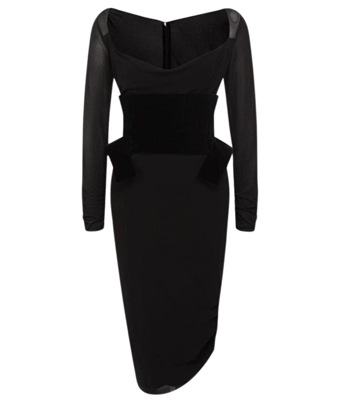 TOM FORD Черное вискозное коктейльное платье, фото 1