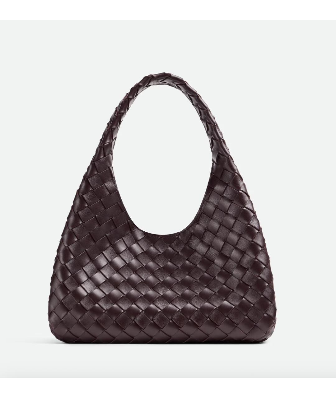 BOTTEGA VENETA Бордовая кожаная сумка через плечо, фото 6