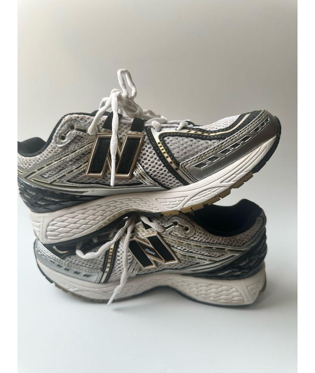 NEW BALANCE Серебряные текстильные кроссовки, фото 5