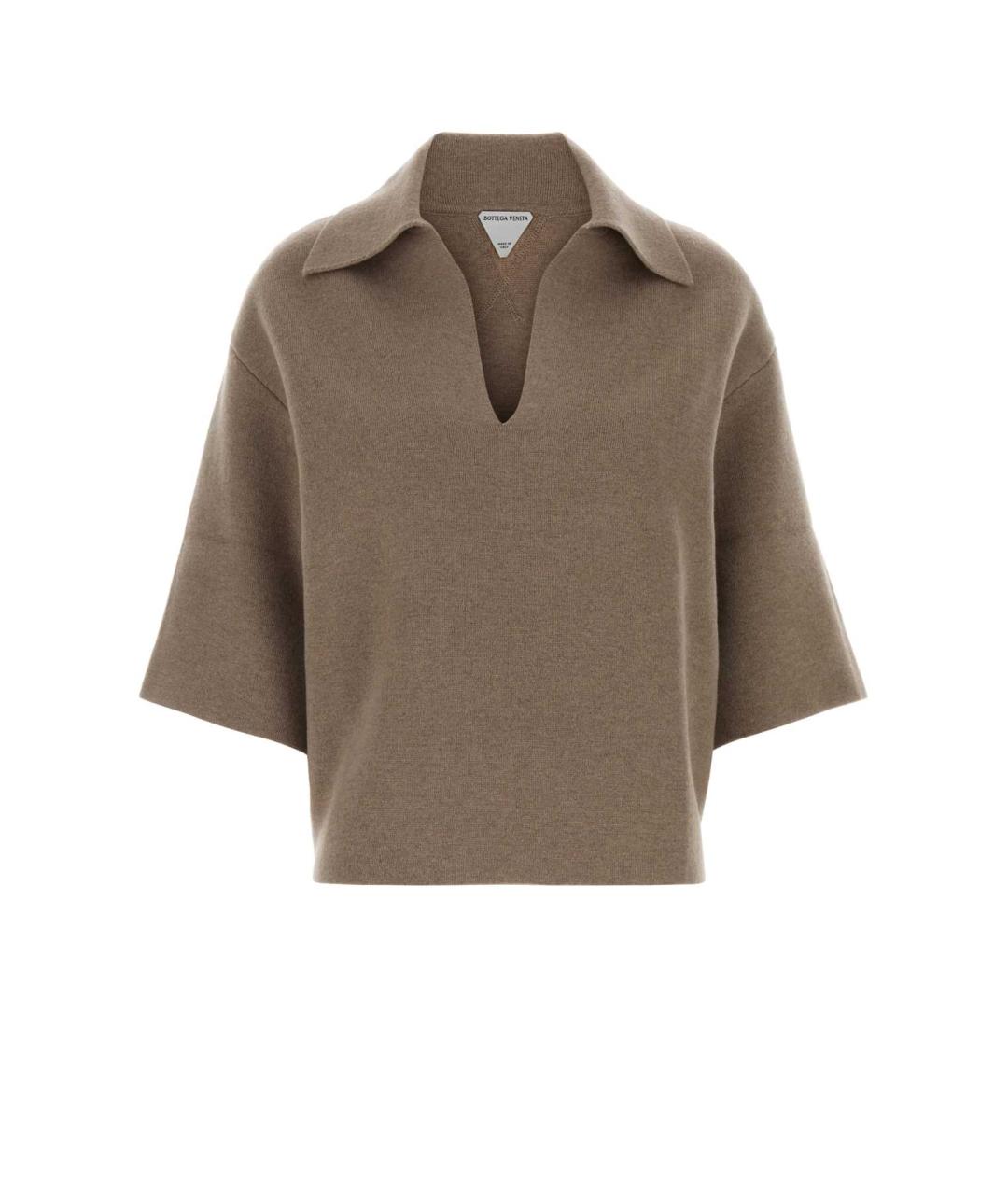 BOTTEGA VENETA Бежевый кашемировый джемпер / свитер, фото 1