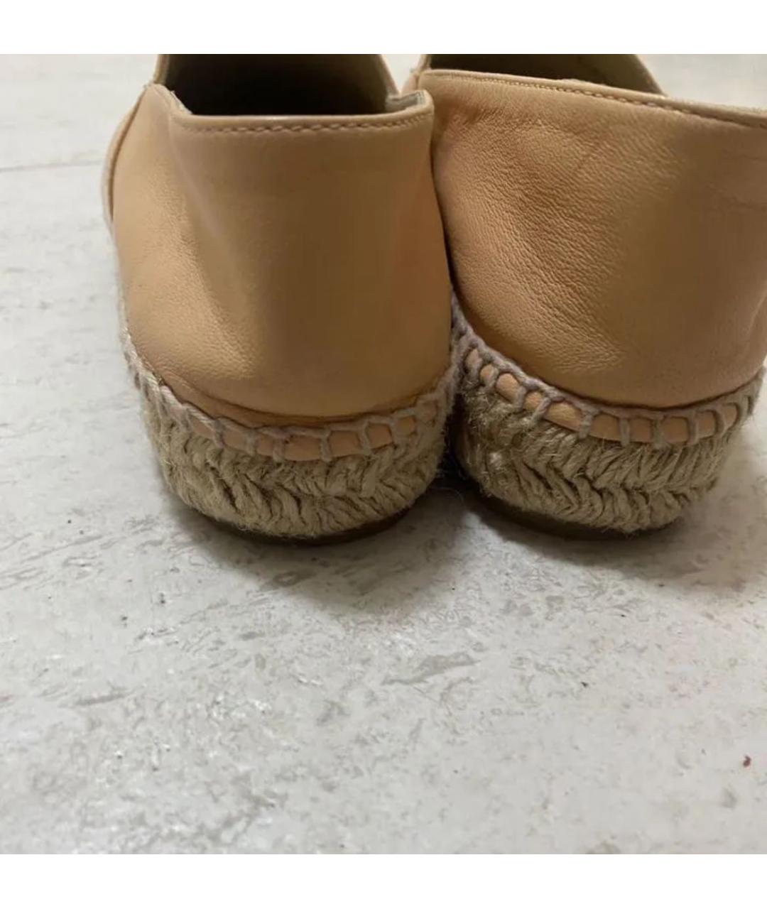 CHANEL Бежевые кожаные эспадрильи, фото 5