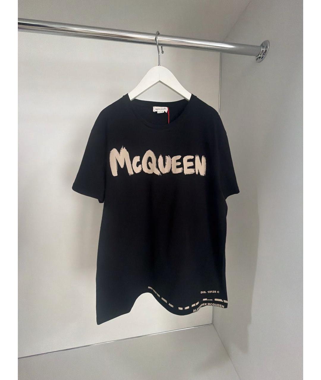 ALEXANDER MCQUEEN Черная хлопковая футболка, фото 7