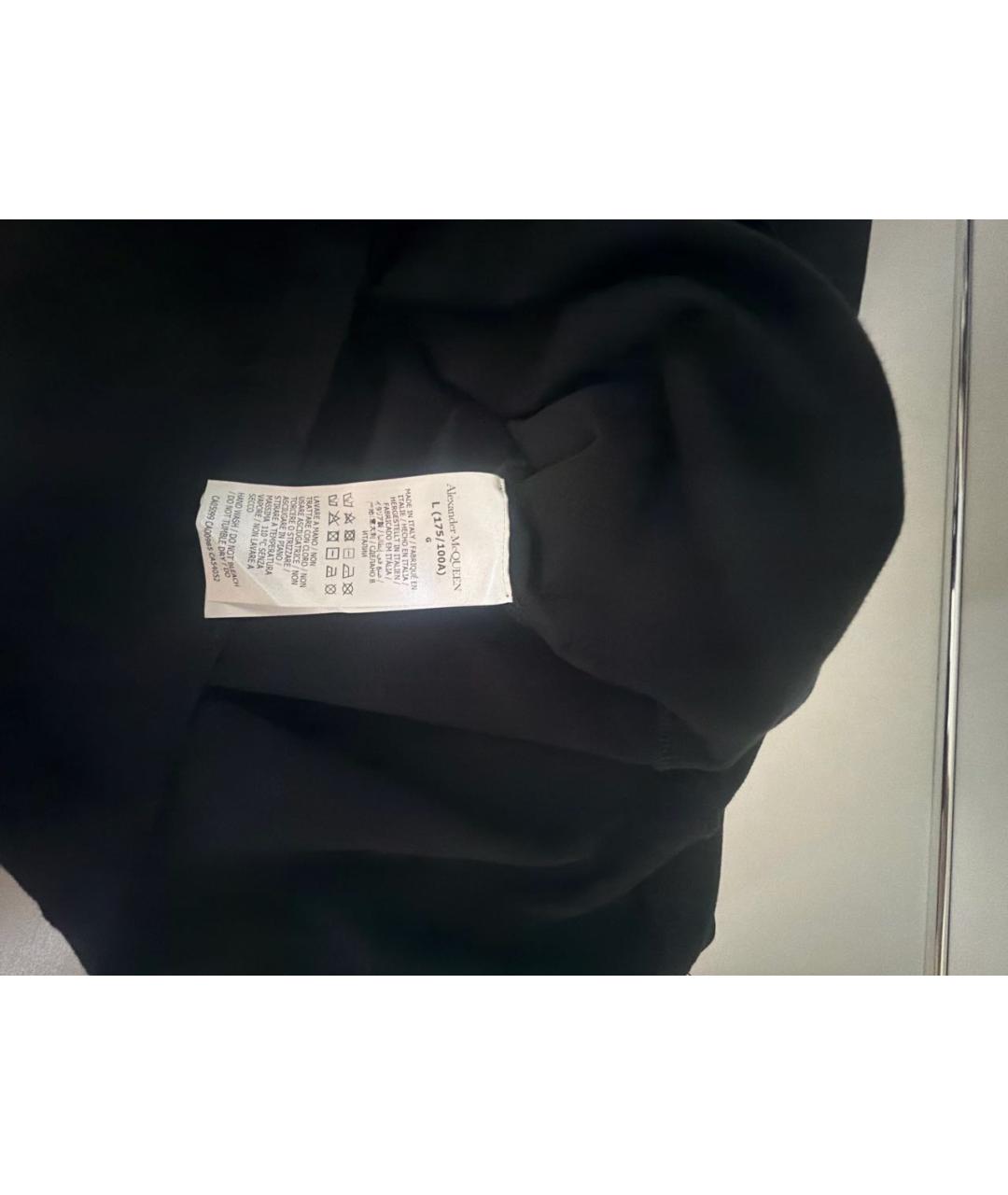 ALEXANDER MCQUEEN Черная хлопковая футболка, фото 6