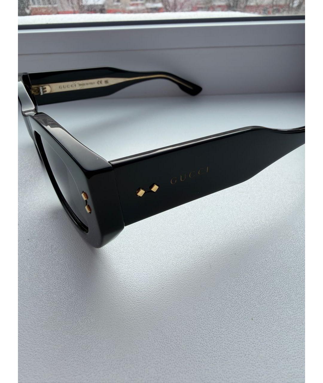 GUCCI Черные пластиковые солнцезащитные очки, фото 3