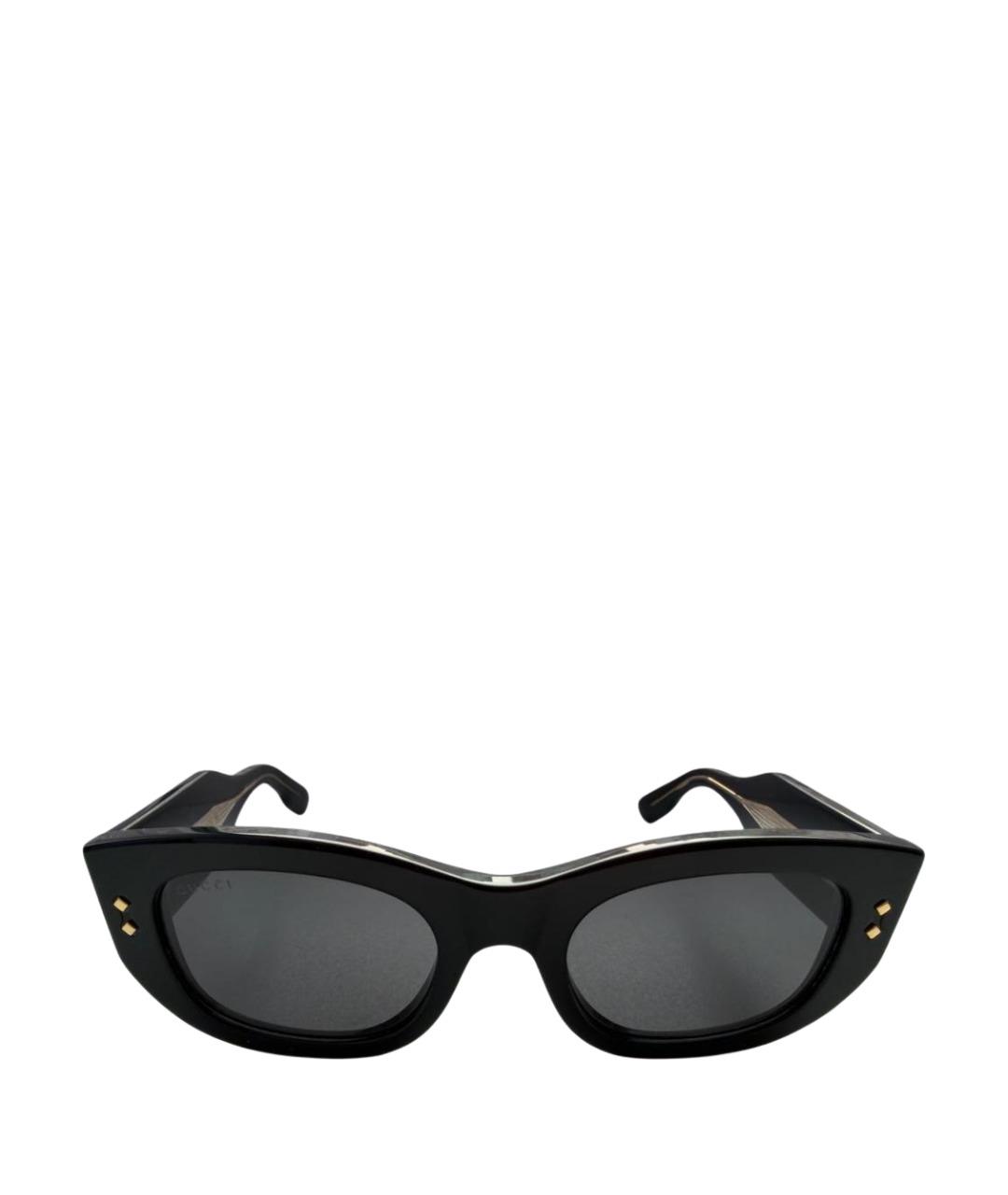 GUCCI Черные пластиковые солнцезащитные очки, фото 1