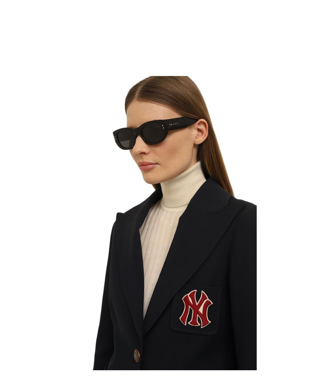 GUCCI Черные пластиковые солнцезащитные очки, фото 5