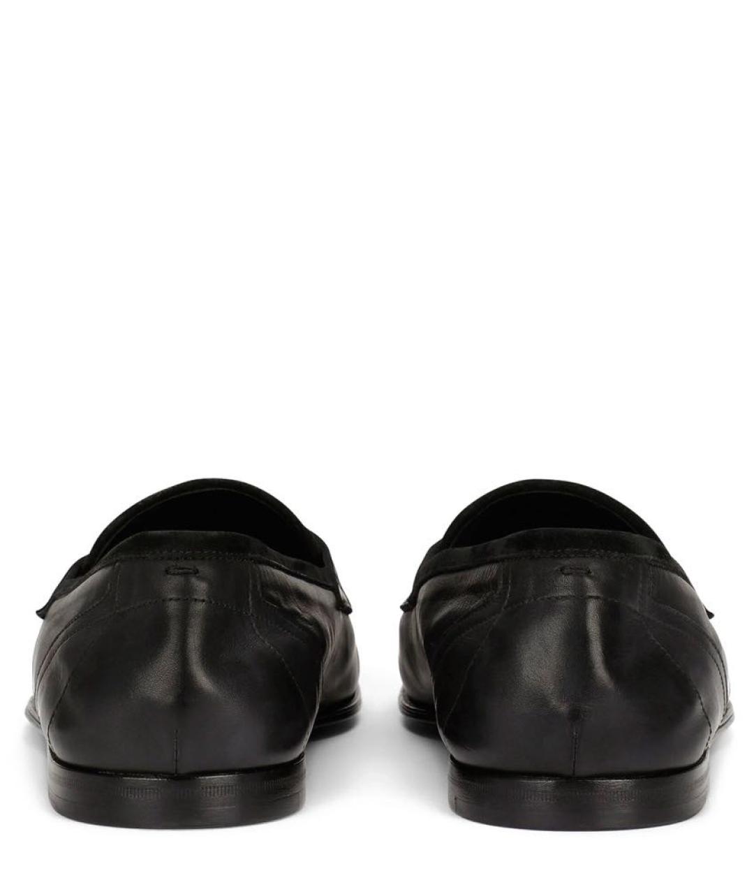DOLCE&GABBANA Черные кожаные лоферы, фото 3