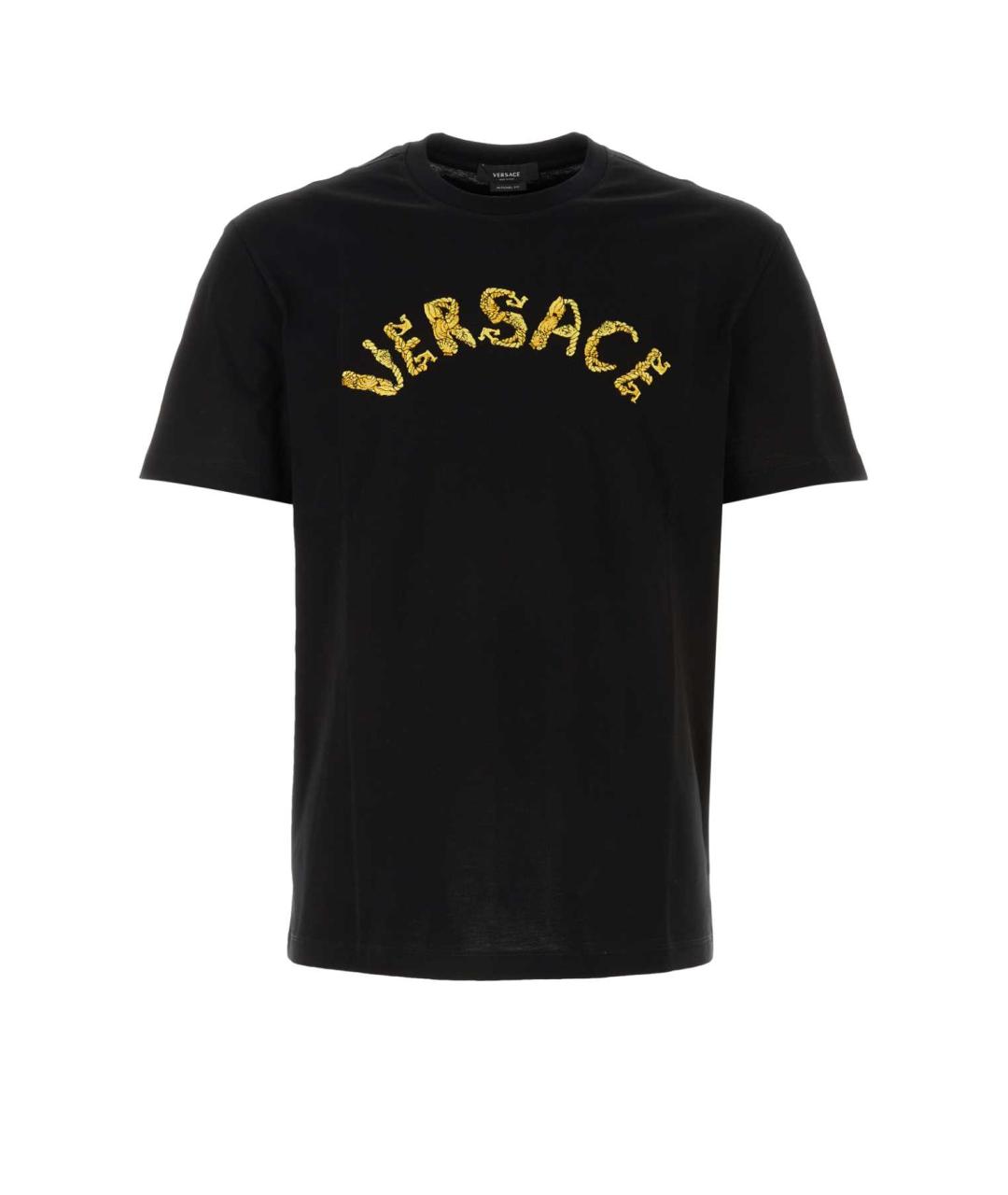 VERSACE Черная хлопковая футболка, фото 1