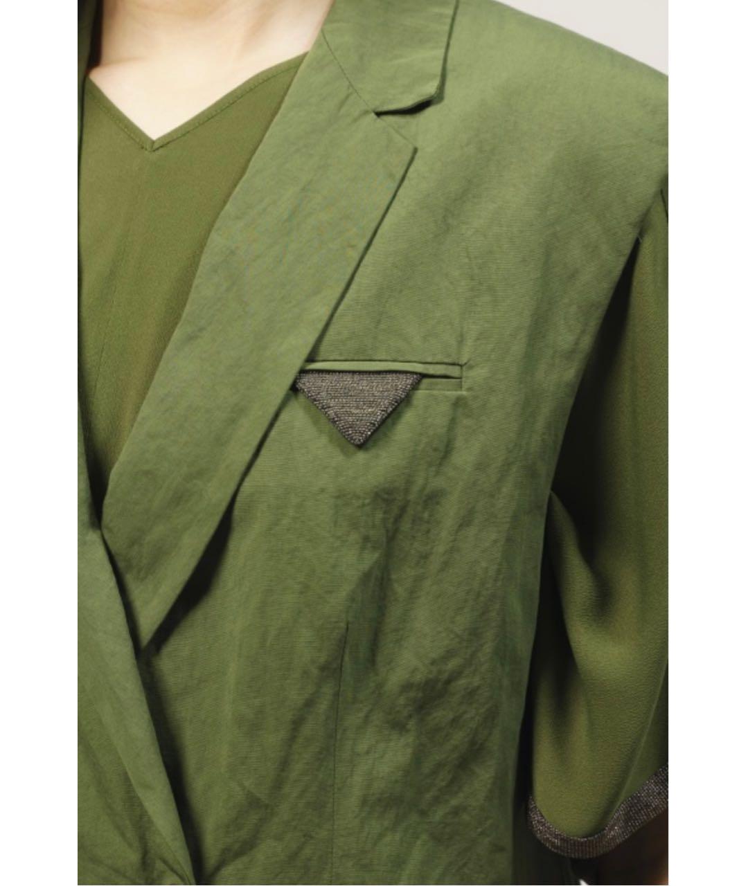 FABIANA FILIPPI Зеленая хлопковая жилетка, фото 2