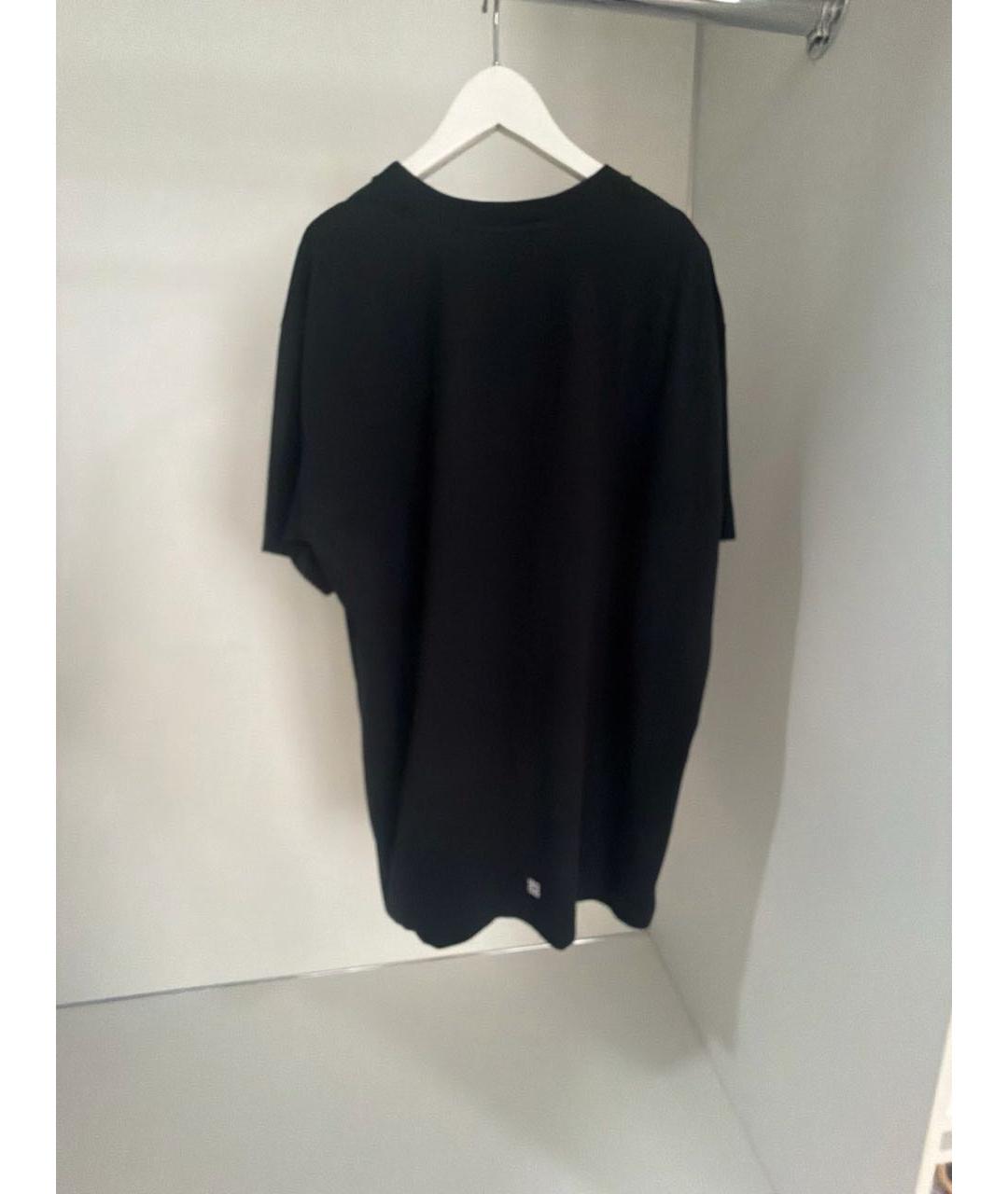 GIVENCHY Черная хлопко-эластановая футболка, фото 2