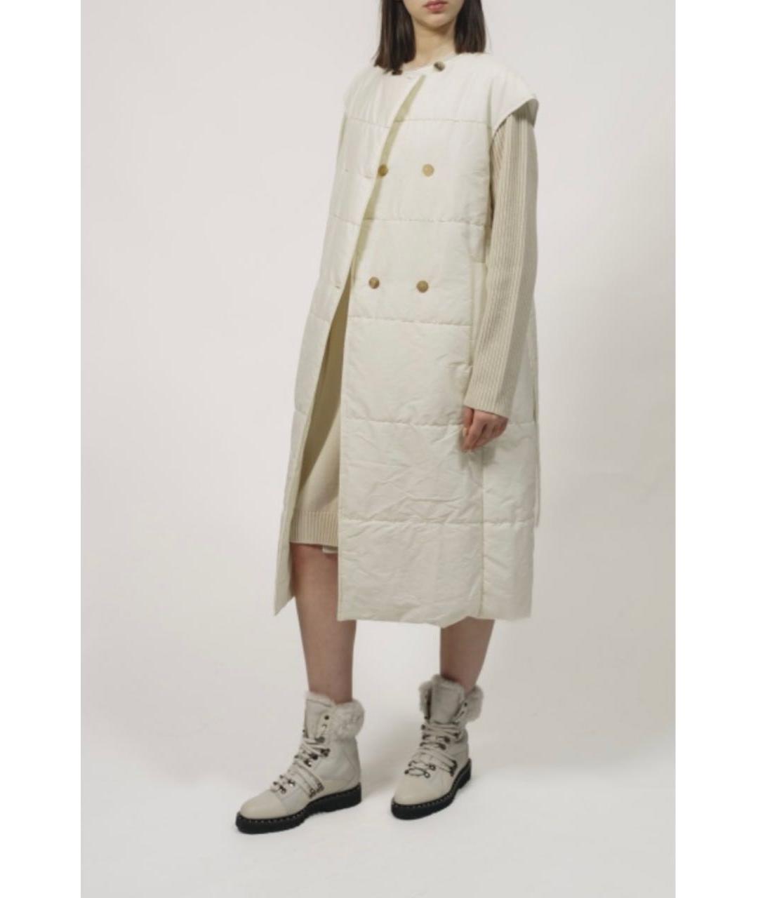 FABIANA FILIPPI Белый полиэстеровый жилет, фото 2