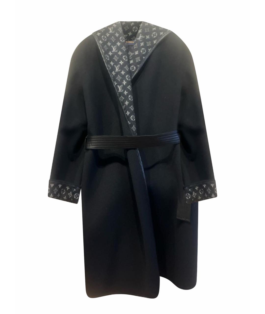 LOUIS VUITTON Черное кашемировое пальто, фото 1