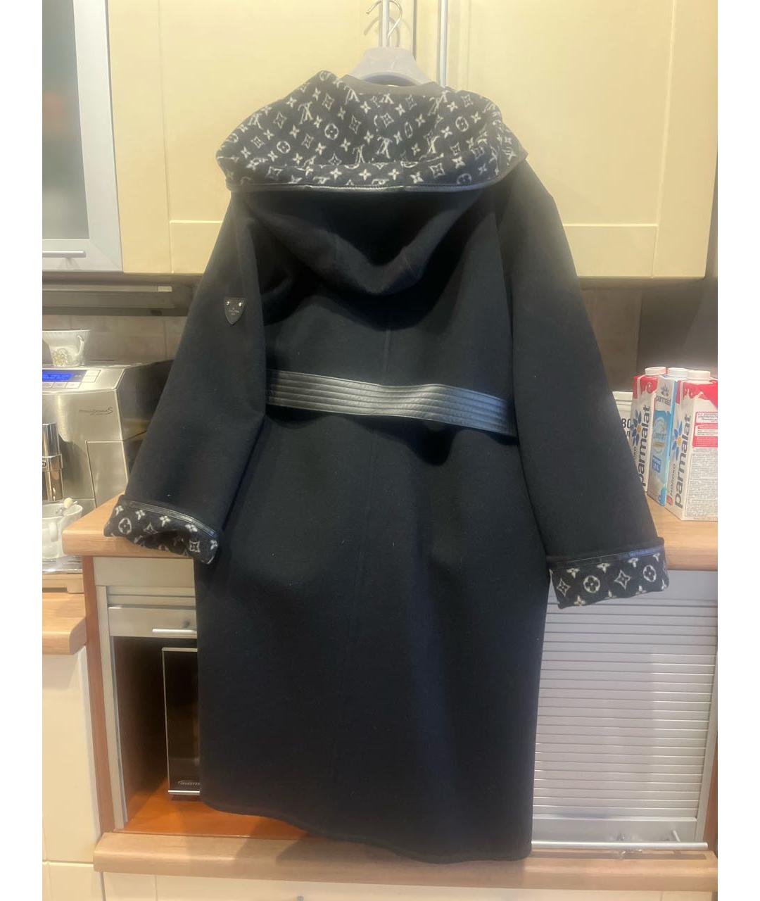 LOUIS VUITTON Черное кашемировое пальто, фото 2