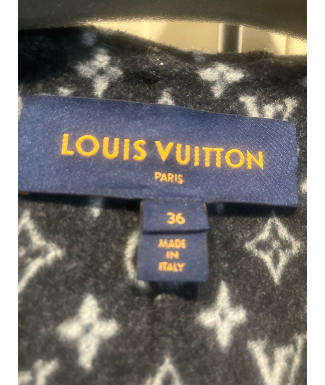 LOUIS VUITTON Черное кашемировое пальто, фото 3