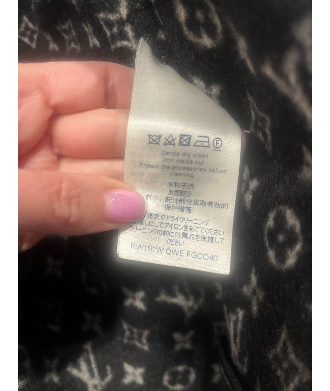 LOUIS VUITTON Черное кашемировое пальто, фото 4