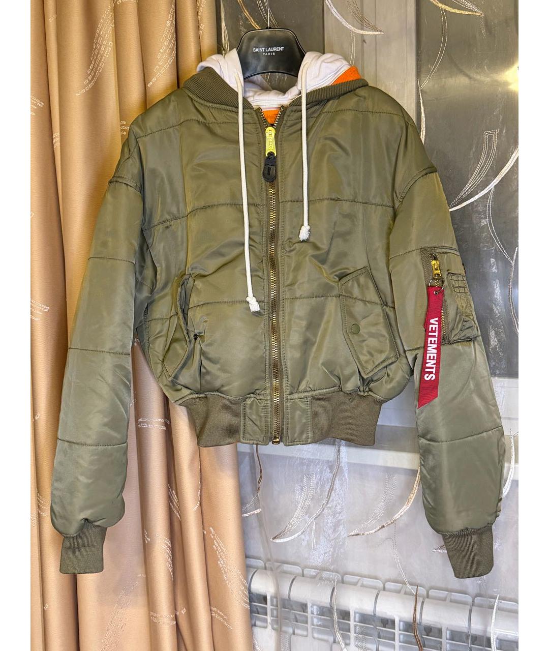 VETEMENTS Зеленая полиуретановая куртка, фото 8