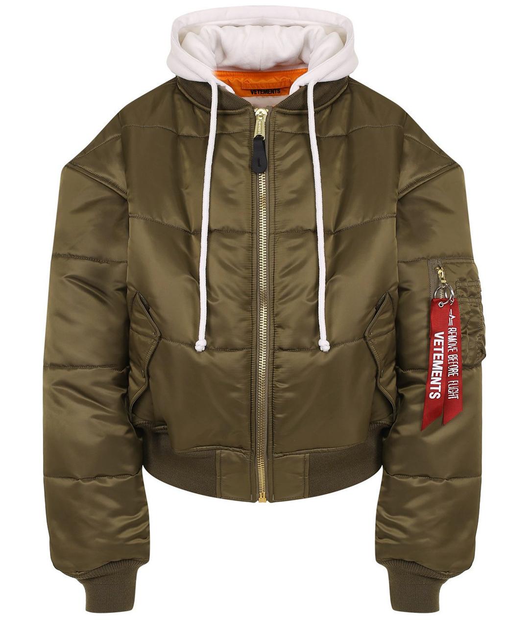 VETEMENTS Зеленая полиуретановая куртка, фото 1
