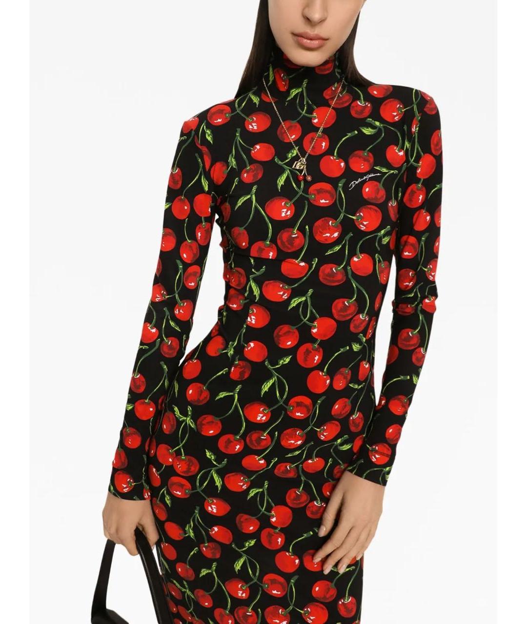 DOLCE&GABBANA Красное полиамидовое коктейльное платье, фото 8