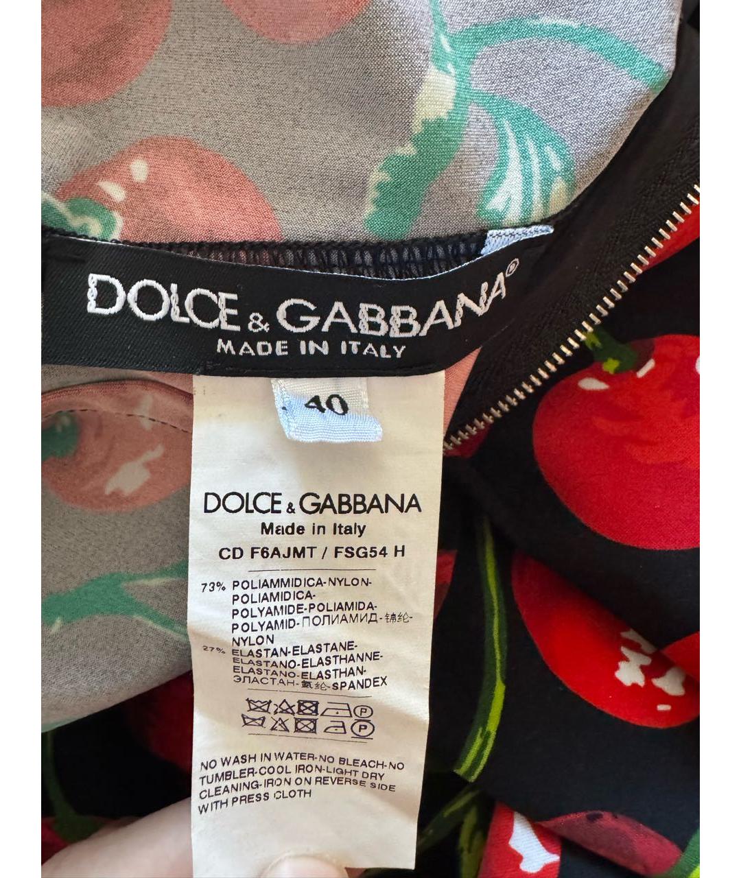 DOLCE&GABBANA Красное полиамидовое коктейльное платье, фото 4