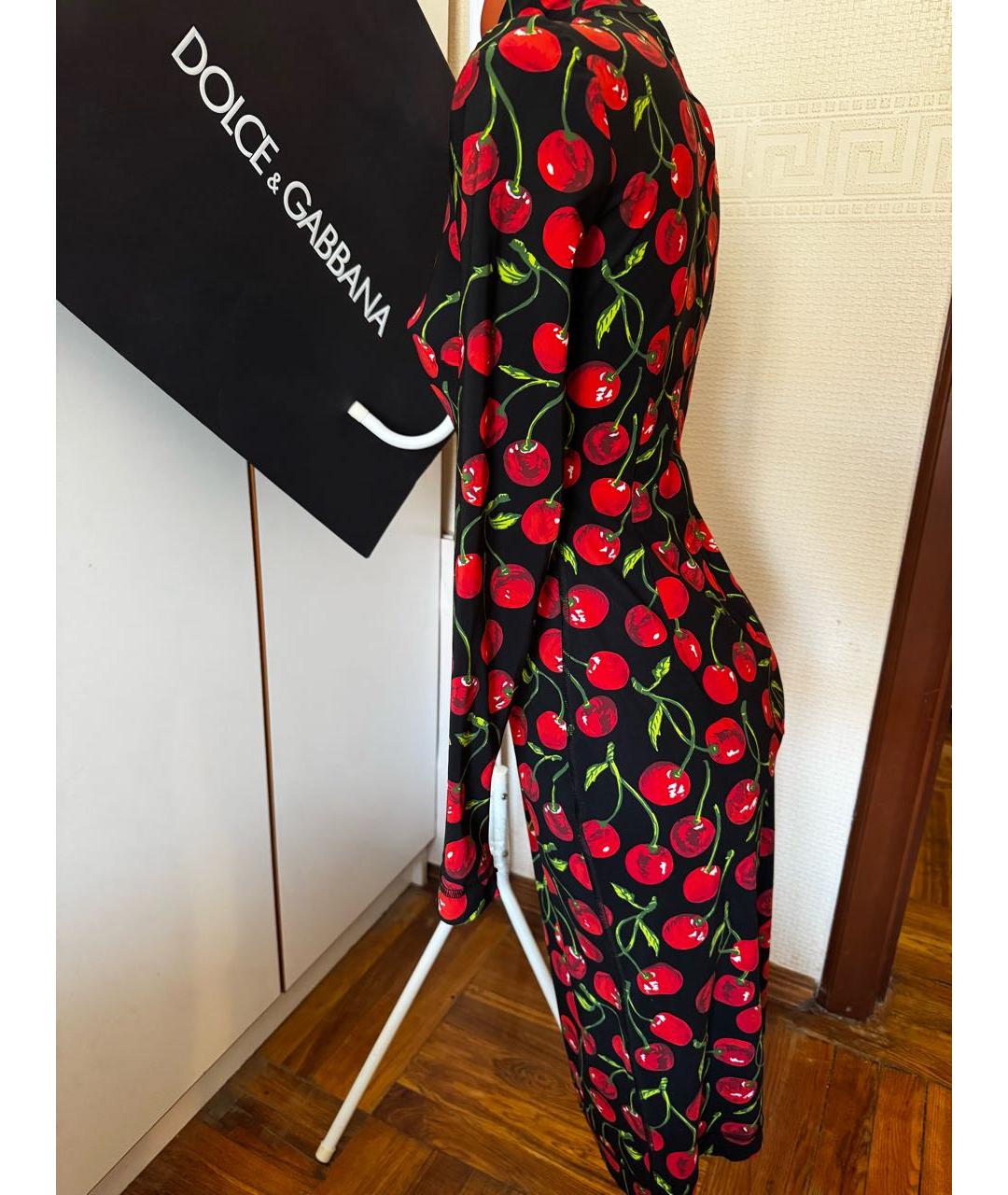 DOLCE&GABBANA Красное полиамидовое коктейльное платье, фото 5