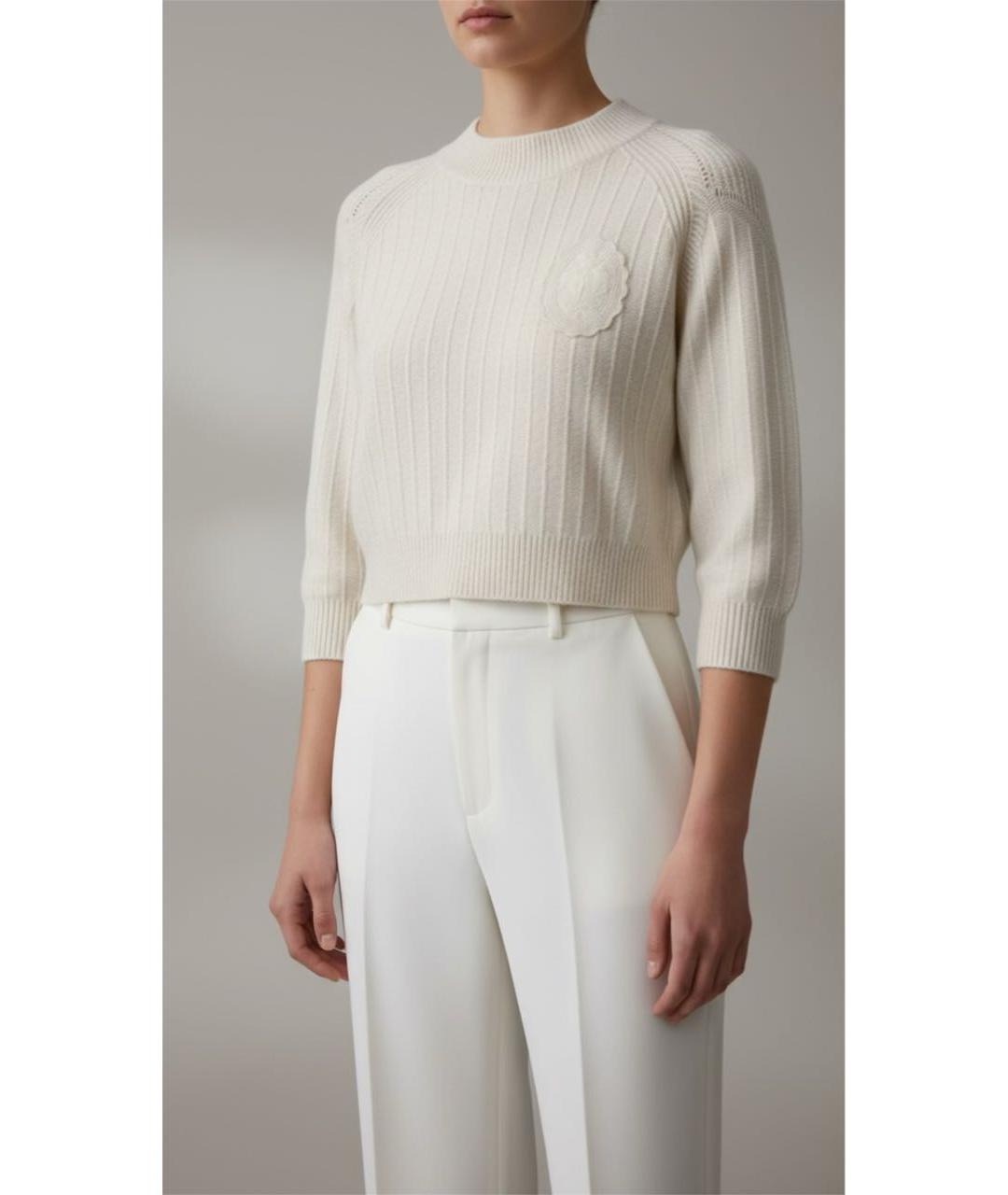 ULYANA SERGEENKO Бежевый кашемировый джемпер / свитер, фото 5