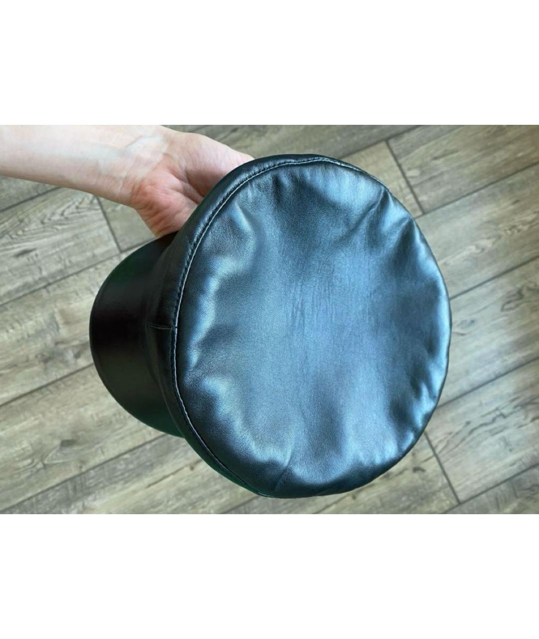 RUSLAN BAGINSKIY Черная кожаная кепка, фото 4