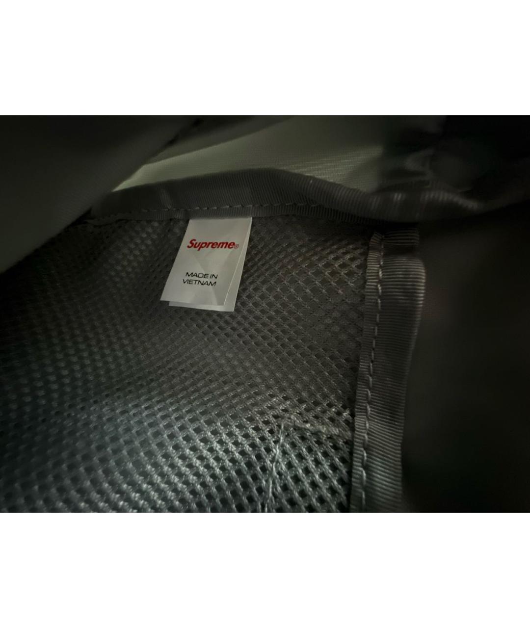SUPREME Серебряная тканевая сумка на плечо, фото 7