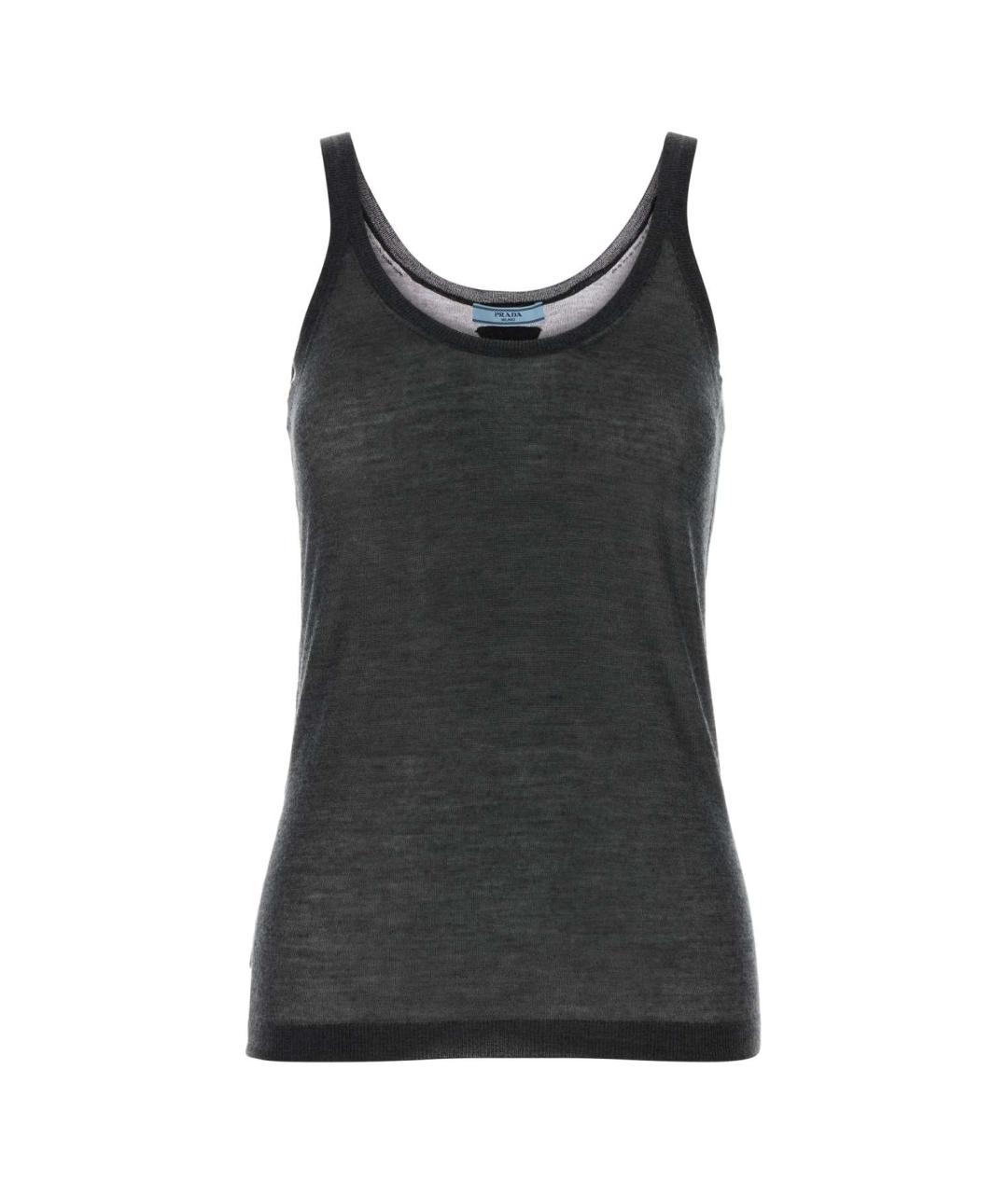 PRADA Серая кашемировая майка, фото 1